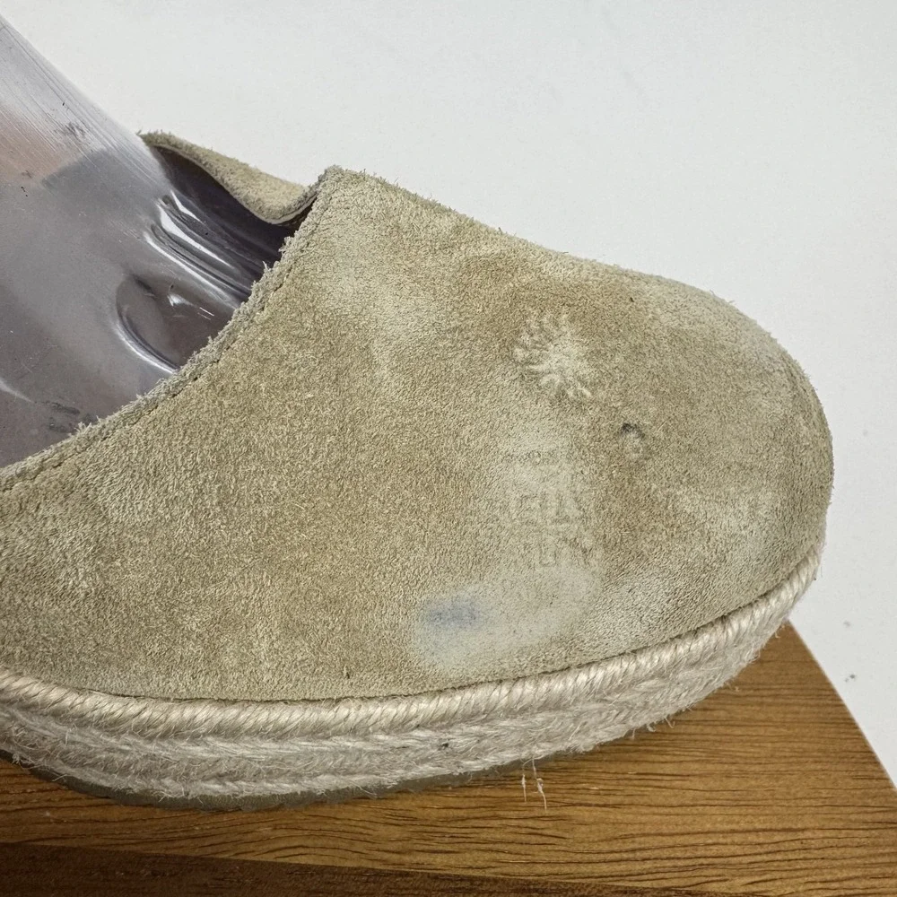 New Womens Eileen Fisher‎ Nessa Beige Espadrille Platform Wedge Sandals Size 11